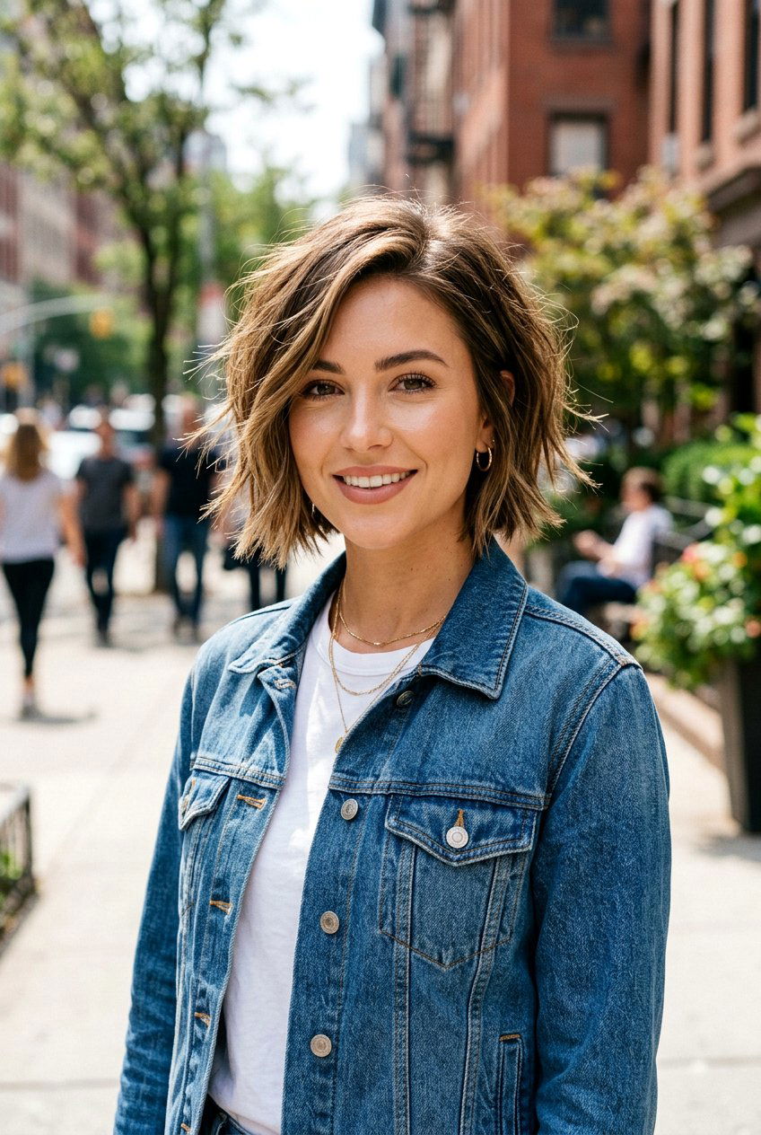 Choppy Airy Bob - 20 airy bob for mature fine hair - 20 airy bob for mature fine hair