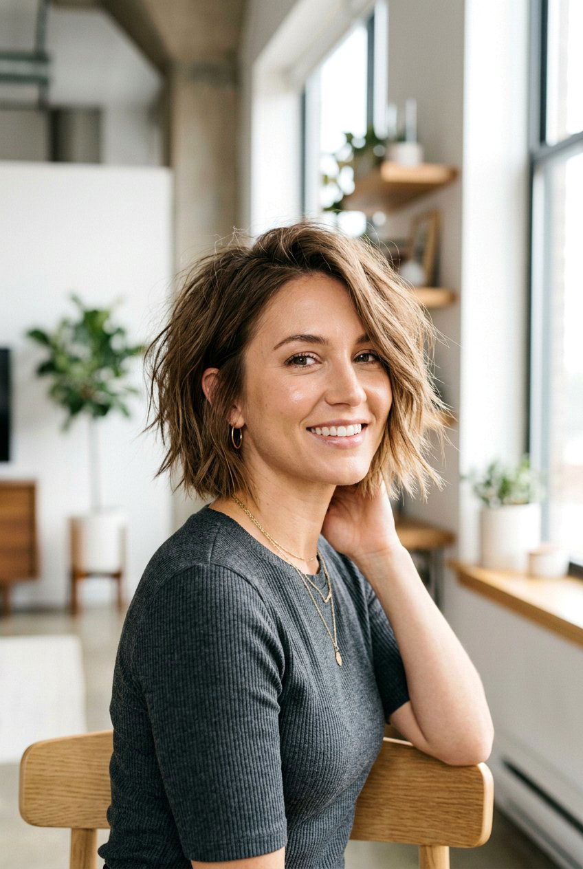 Choppy Bob - 20 short hairstyles for fine hair - 20 short hairstyles for fine hair