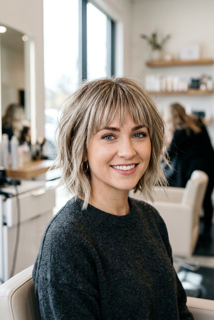 Choppy Bob With Bangs - 20 choppy layered haircut - 20 choppy layered haircut