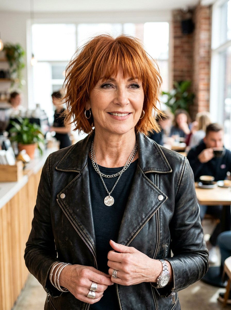 Choppy Bob With Bangs - 20 jaw length bob for fine hair over 60 - 20 jaw length bob for fine hair over 60