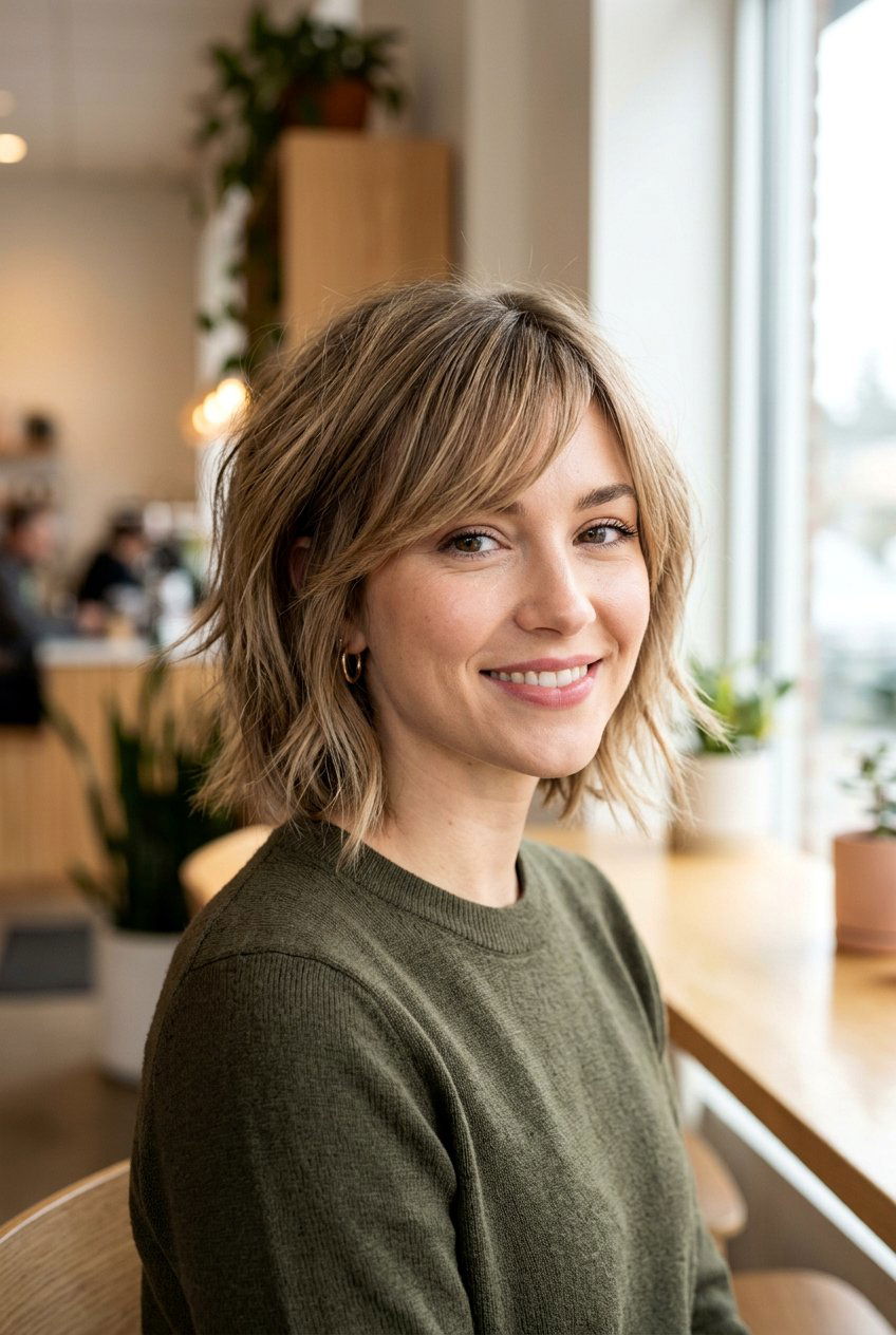 Choppy Bob With Side Bangs - 20 choppy bob haircut - 20 choppy bob haircut