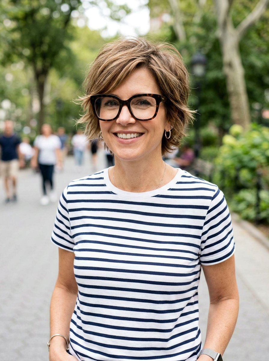 Choppy Crop For Thin Hair - 20 short hairstyles for women with glasses and thin hair - 20 short hairstyles for women with glasses and thin hair