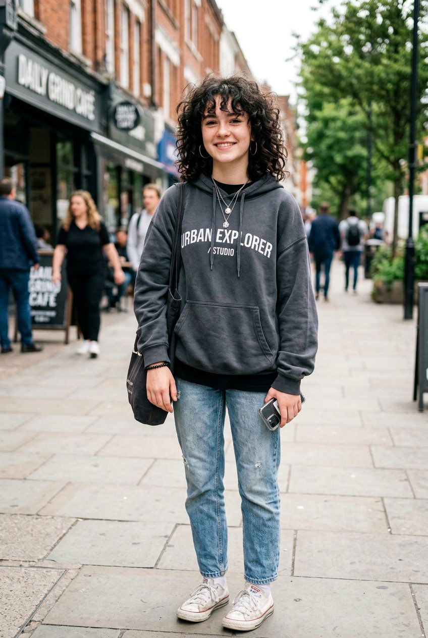 Choppy Curly Cut With Fringe - 20 curly haircut for teenage girls with bangs - 20 curly haircut for teenage girls with bangs