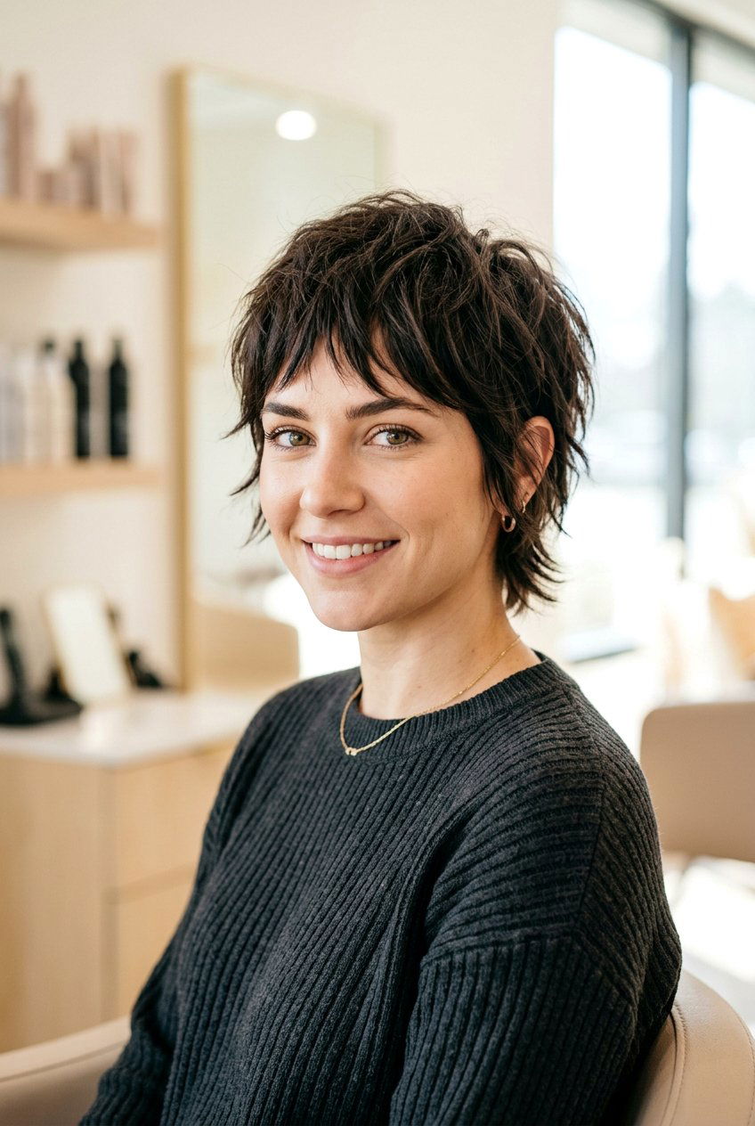 Choppy Face Framing Pixie - 20 face framing layers haircut - 20 face framing layers haircut