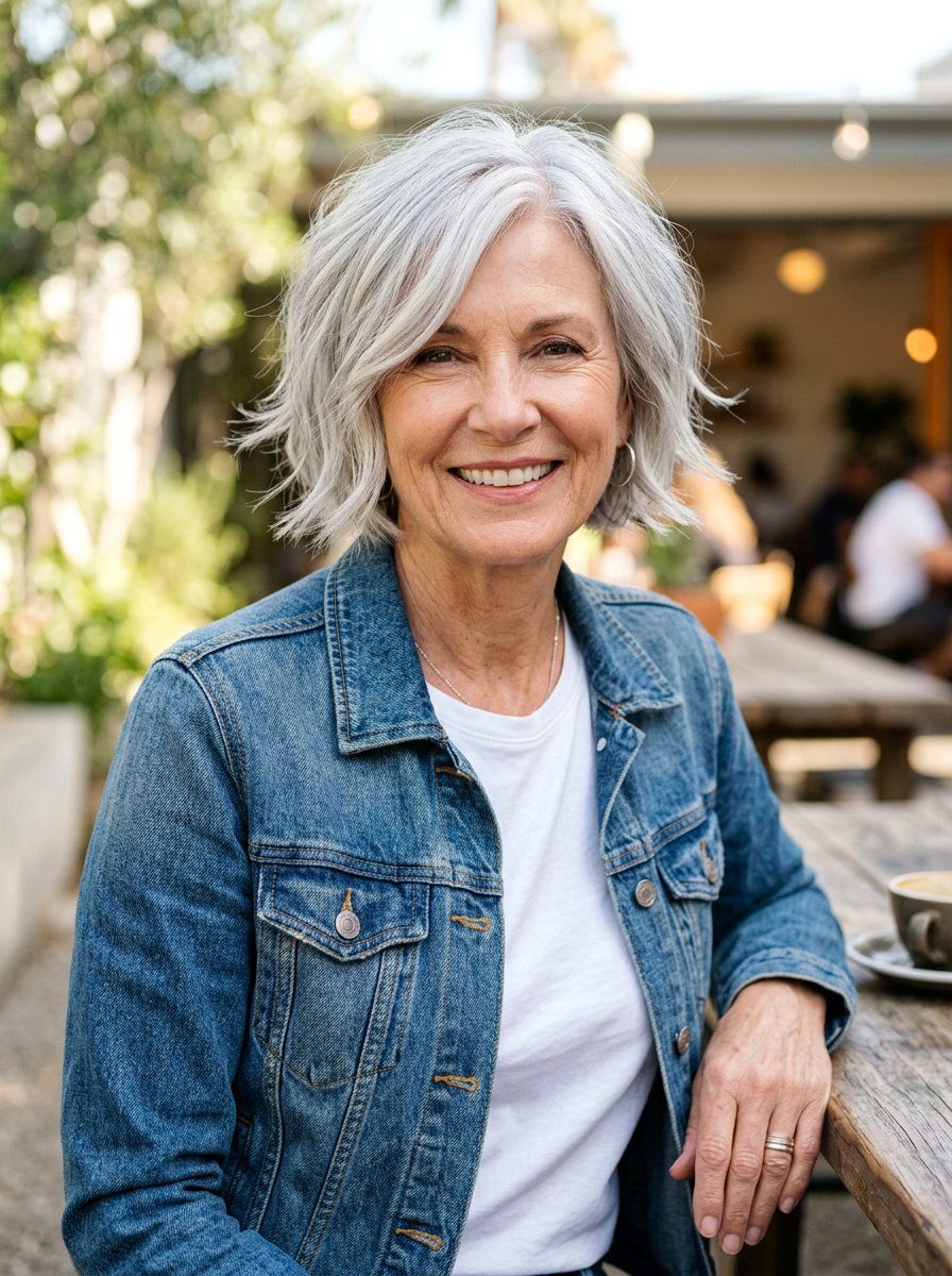 Choppy Layered Bob - 20 layered bob for women over 70 - 20 layered bob for women over 70