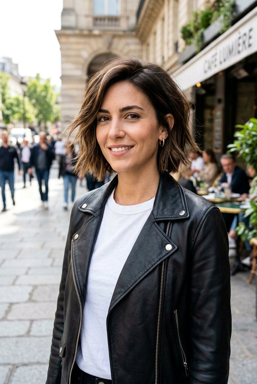 Choppy Layered Bob - 20 sleek layered haircut for straight hair women - 20 sleek layered haircut for straight hair women