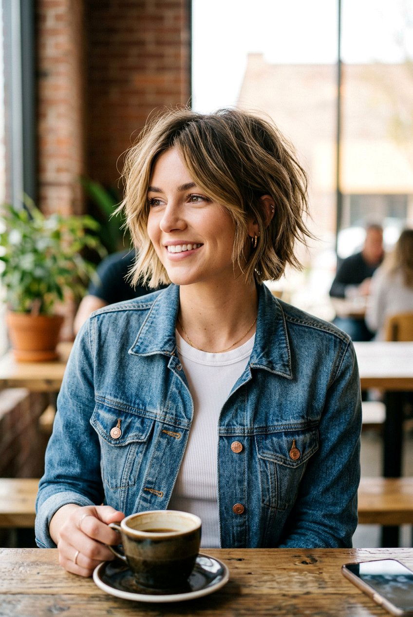 Choppy Layered Bob - 20 80s layered blowout hairstyle - 20 80s layered blowout hairstyle