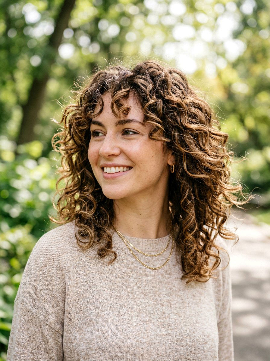 Choppy Layered Curly - 20 volume haircut for curly hair - 20 volume haircut for curly hair