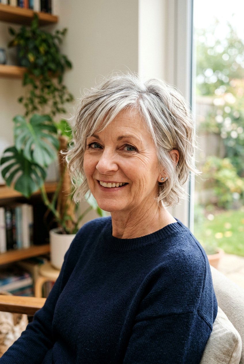 Choppy Layered Haircut - 20 short hairstyles for women over 60 - 20 short hairstyles for women over 60