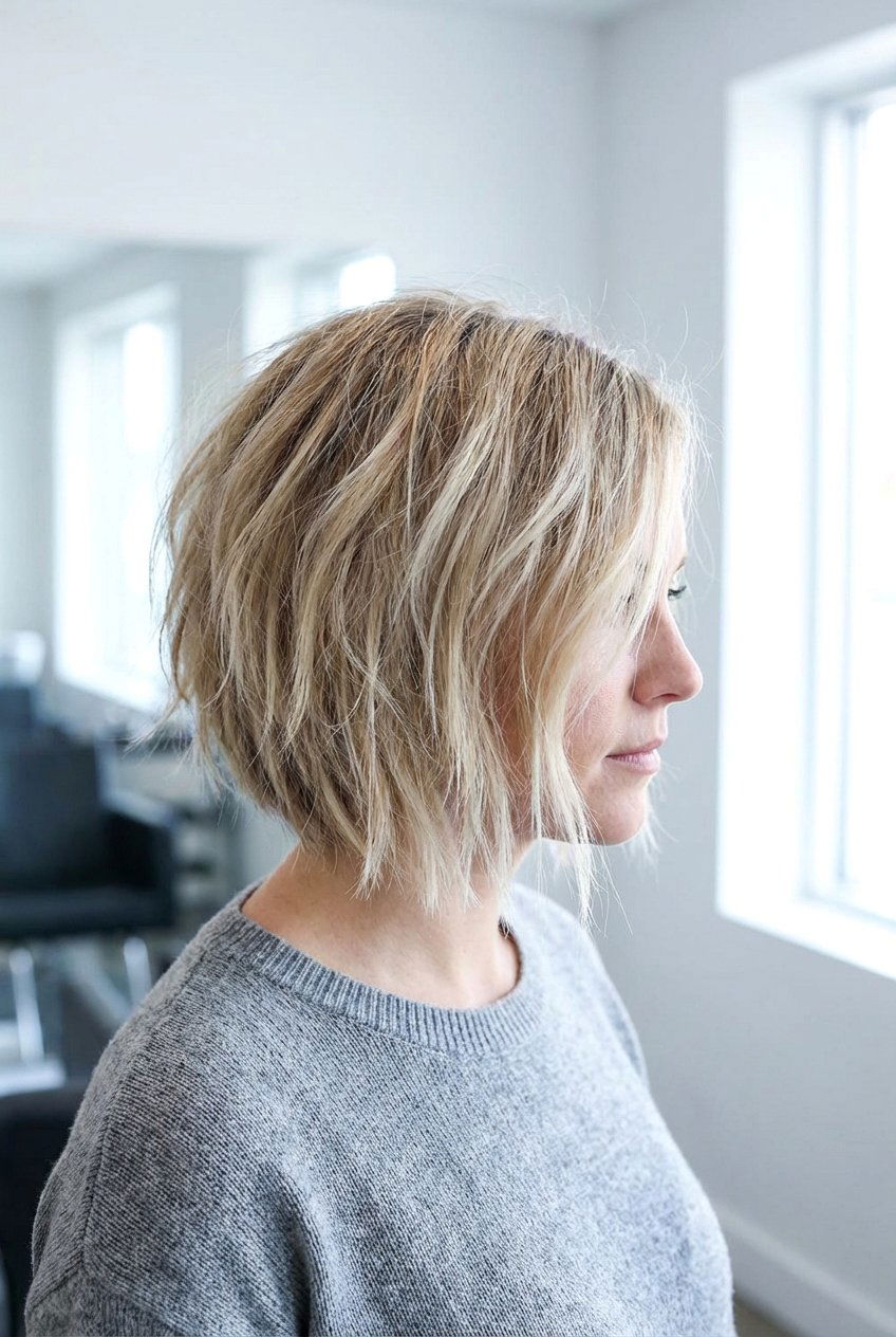 Choppy Layered Inverted Bob - 20 inverted bob haircut - 20 inverted bob haircut