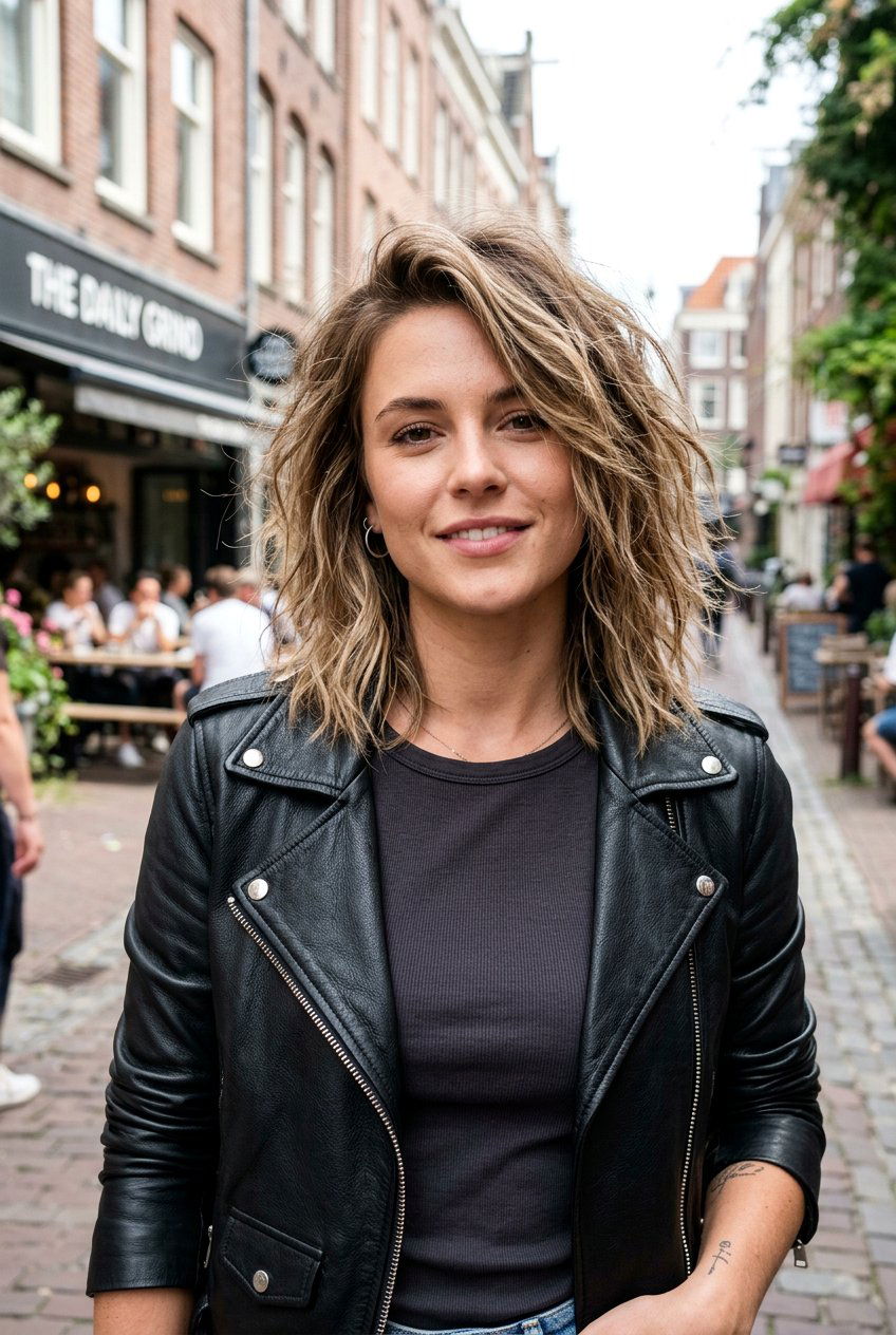 Choppy Layered Lob - 20 soft layers for shoulder length hair - 20 soft layers for shoulder length hair