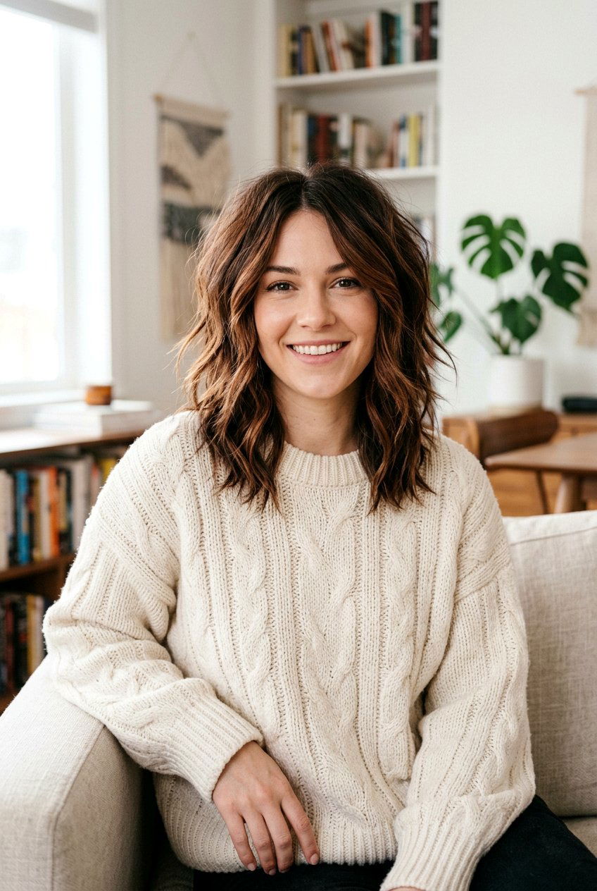 Choppy Layered Lob - 20 medium haircut to add volume to fine hair - 20 medium haircut to add volume to fine hair