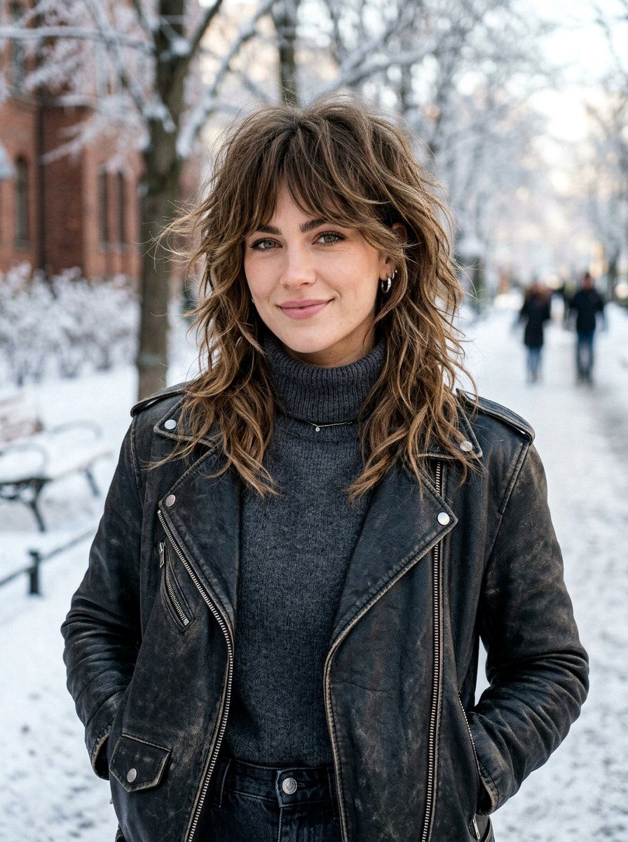 Choppy Layered Shag With Curtain Fringe - 20 layered shag with curtain fringe - 20 layered shag with curtain fringe