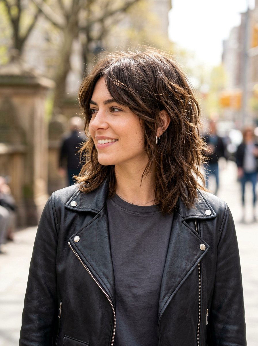 Choppy Layered Shoulder Length Hair - 20 glossy layered shoulder length haircut - 20 glossy layered shoulder length haircut