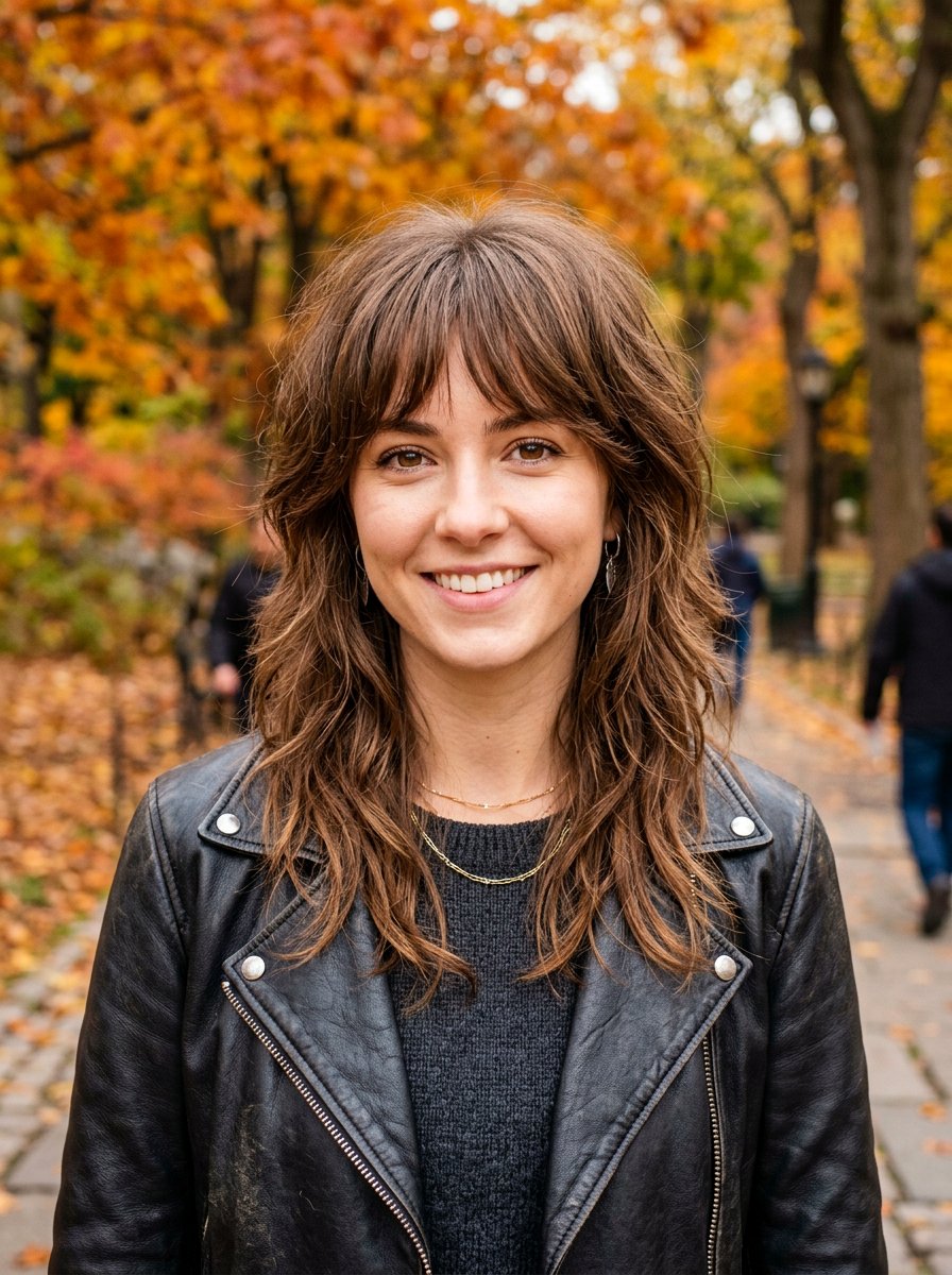 Choppy Layered Wolf Cut With Soft Bangs - 20 layered wolf cut with soft bangs - 20 layered wolf cut with soft bangs