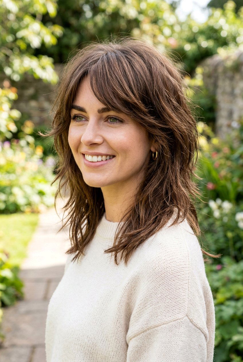 Choppy Layers For Medium Hair - 20 haircuts for heart shaped face - 20 haircuts for heart shaped face