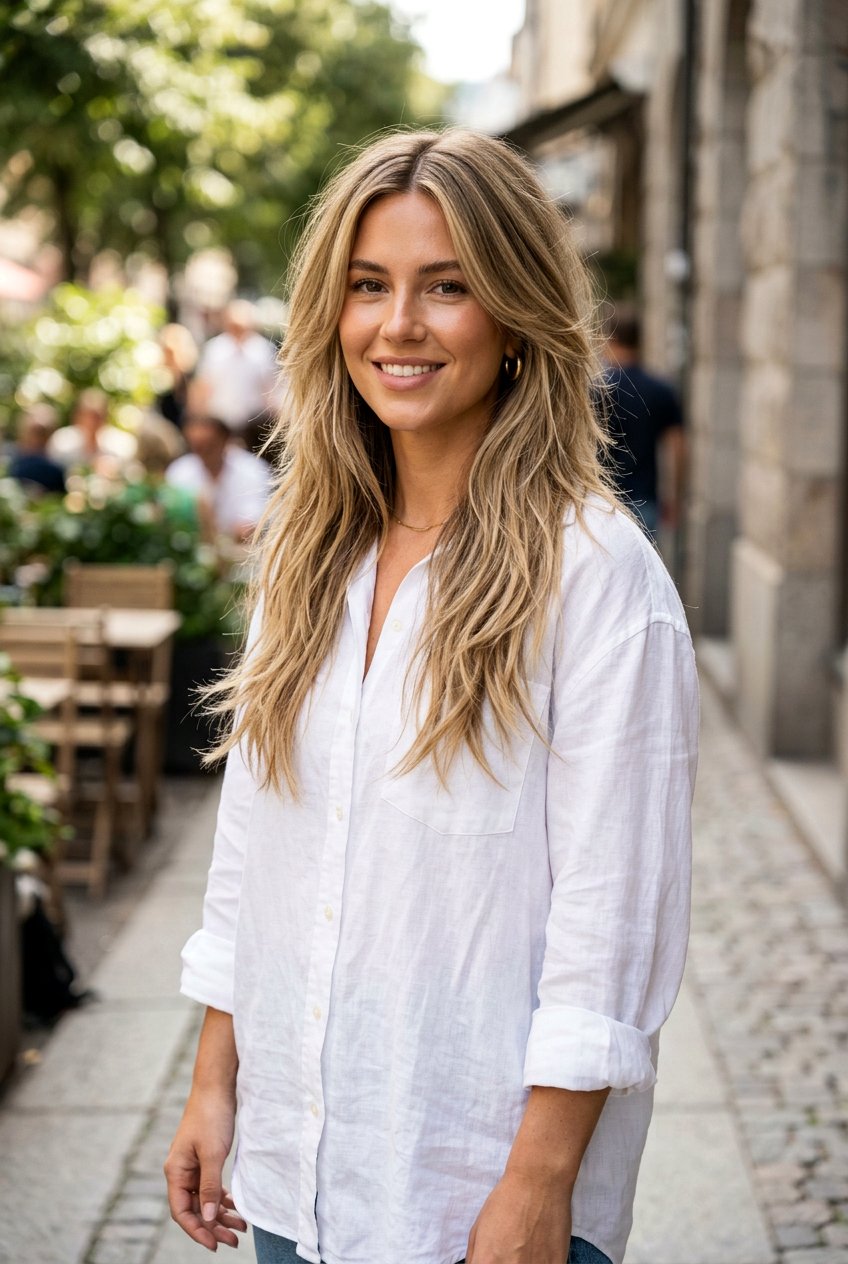 20 Effortless Clean Girl Long Layers Haircut Looks to Try