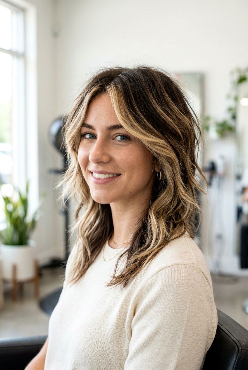 Choppy Layers With Highlights - 20 choppy layered haircut - 20 choppy layered haircut