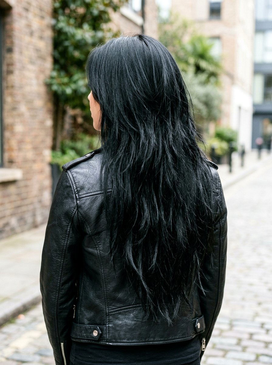 Choppy Layers on Waist Length Hair - 20 waist length layered haircut - 20 waist length layered haircut