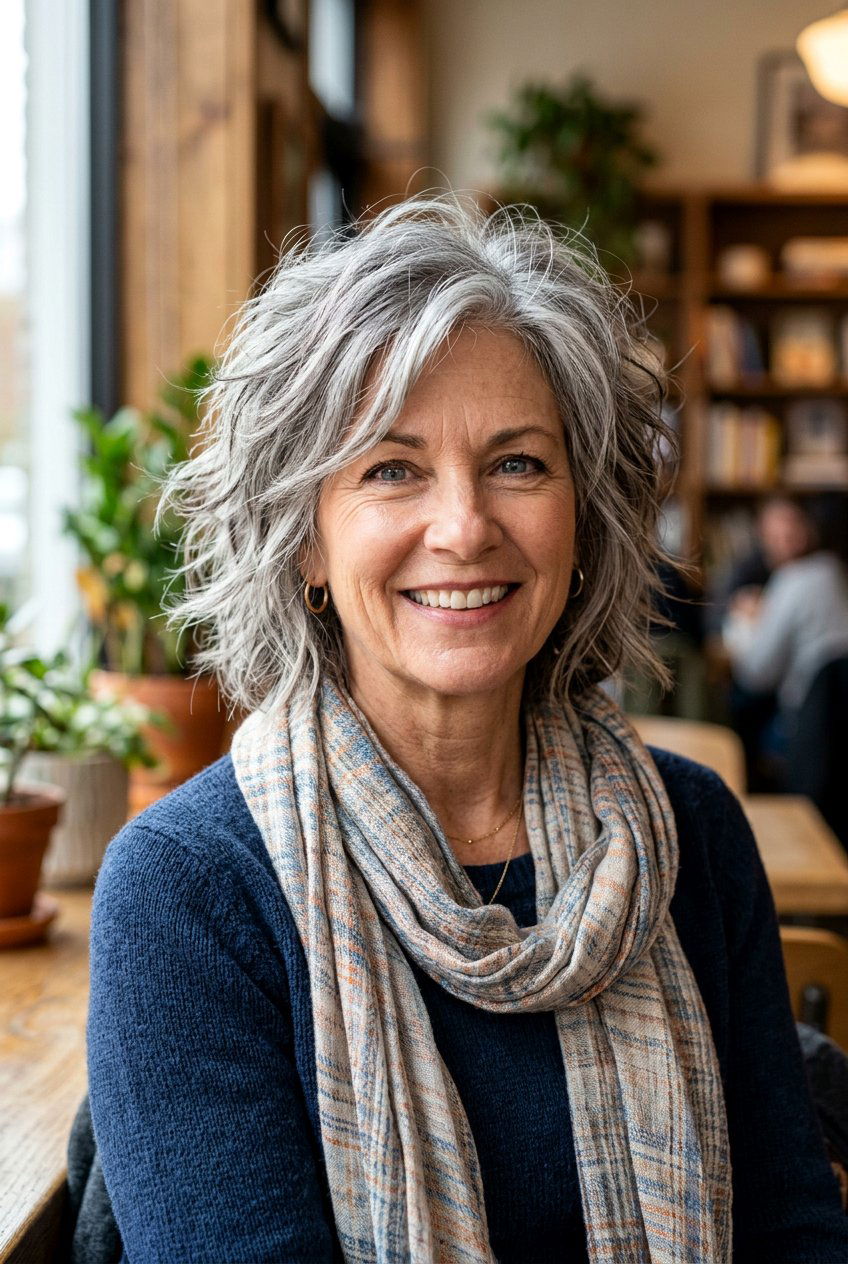 Choppy Layers - 20 face framing layers for women over 50 - 20 face framing layers for women over 50