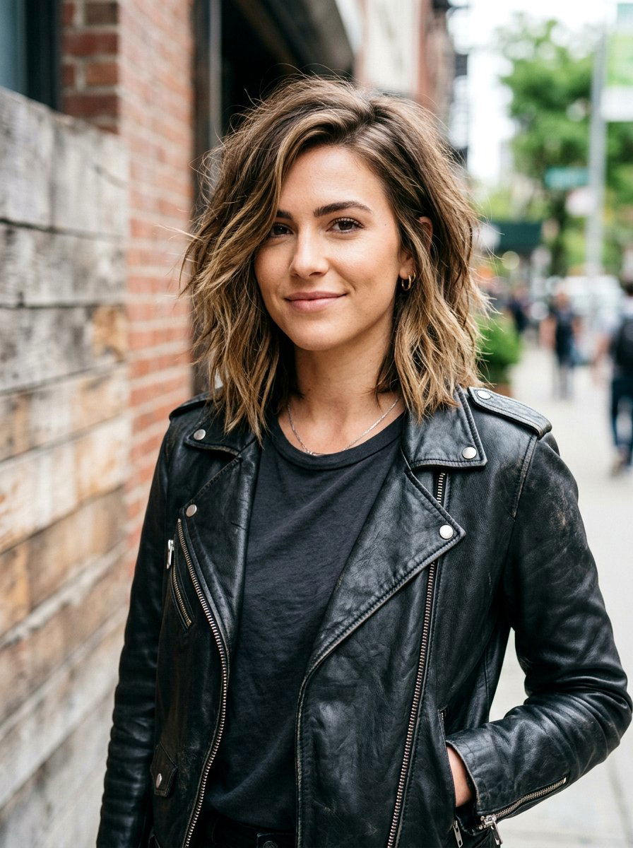 Choppy Lob - 20 haircut to reshape shoulder length hair - 20 haircut to reshape shoulder length hair