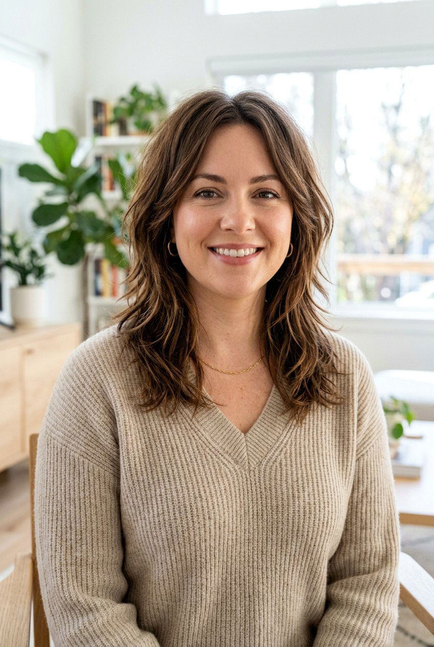 Choppy Medium Cut For Round Face - 20 choppy layered haircut for medium hair - 20 choppy layered haircut for medium hair