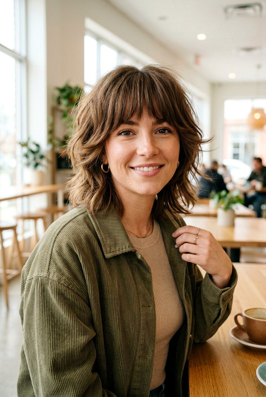 Choppy Medium Layers With Bangs - 20 choppy layered haircut for medium hair - 20 choppy layered haircut for medium hair