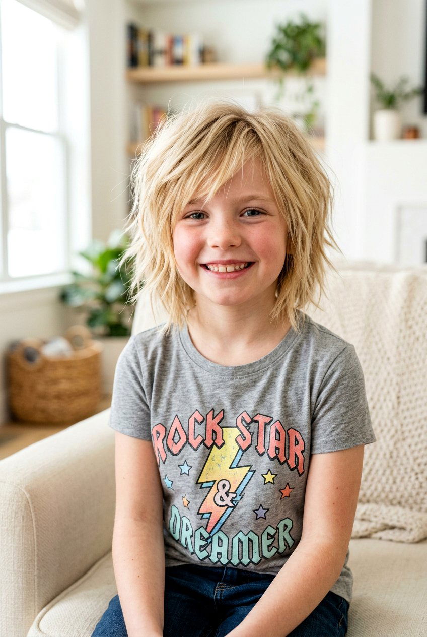 Choppy Mid Length Cut - 20 shoulder length haircut for little girls - 20 shoulder length haircut for little girls