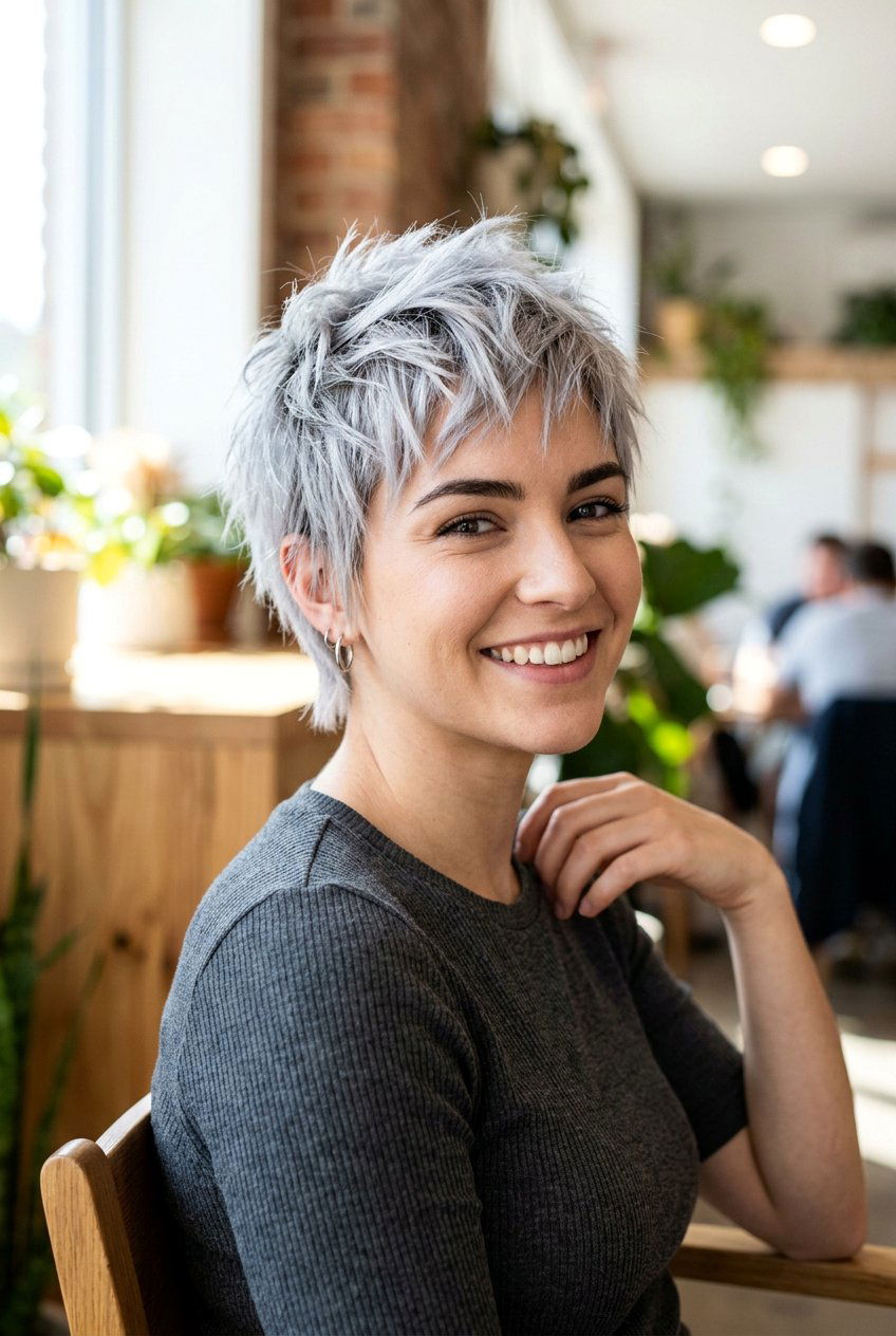 Choppy Pixie - 20 hairstyles for fine hair - 20 hairstyles for fine hair