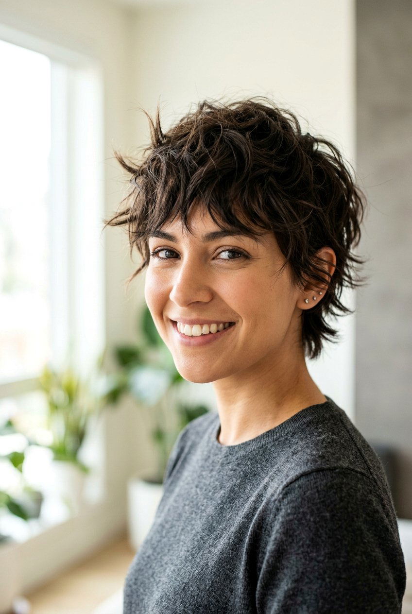 Choppy Pixie - 20 short hairstyles for women over 40 - 20 short hairstyles for women over 40