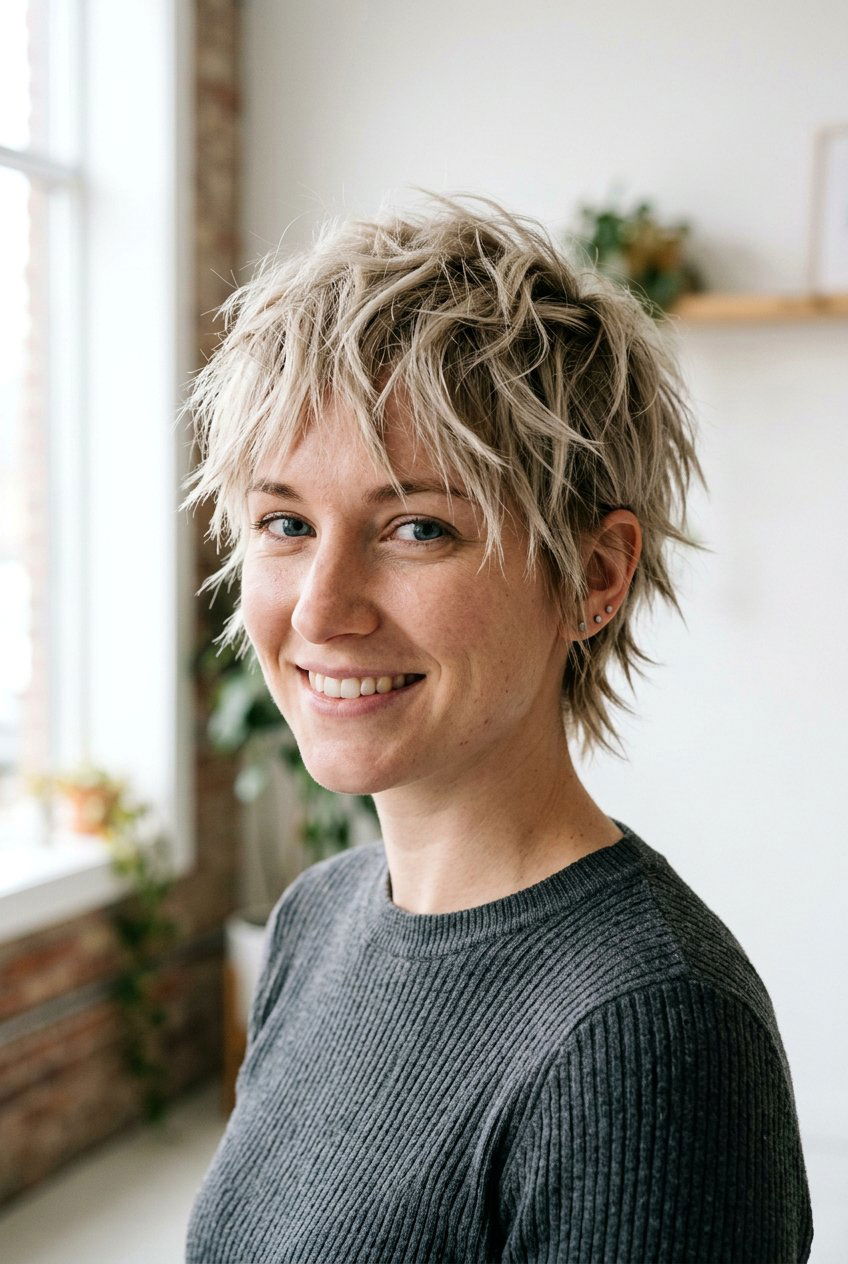 Choppy Pixie Cut - 20 short haircuts for thin hair - 20 short haircuts for thin hair