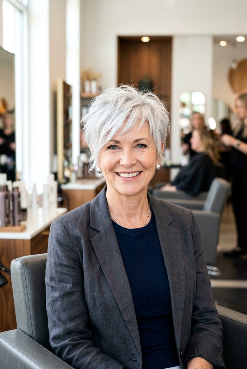 Choppy Pixie Cut - 20 short hairstyles for women over 50 - 20 short hairstyles for women over 50