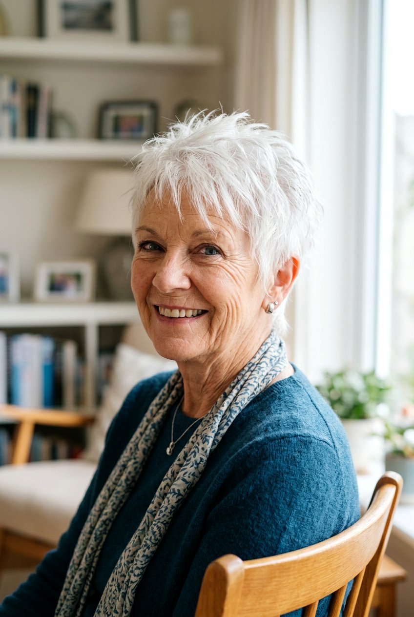 Choppy Pixie Cut - 20 short hairstyles for women over 70 - 20 short hairstyles for women over 70