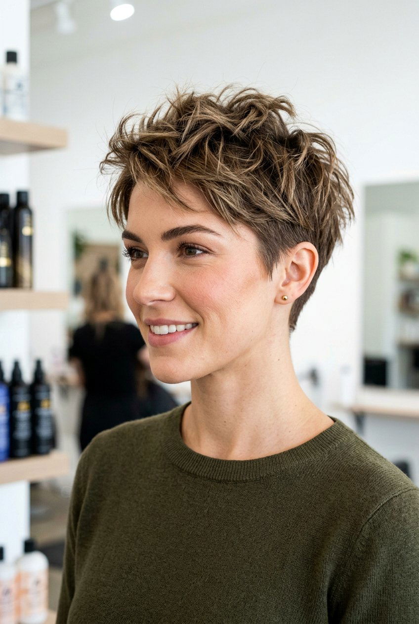 Choppy Pixie Cut - 20 haircuts for oval face shape - 20 haircuts for oval face shape