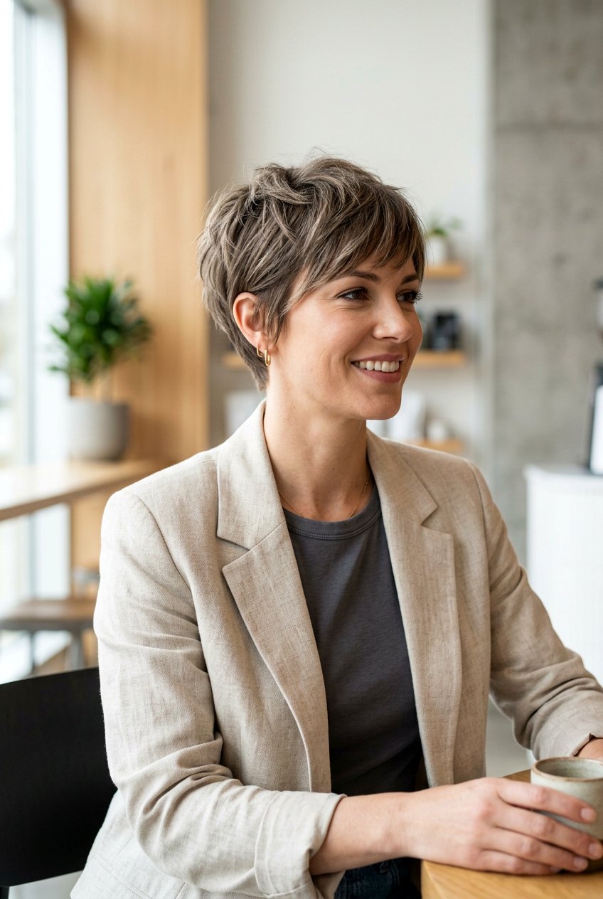 Choppy Pixie Cut For Damaged Hair - 20 haircut for transitioning hair color damage