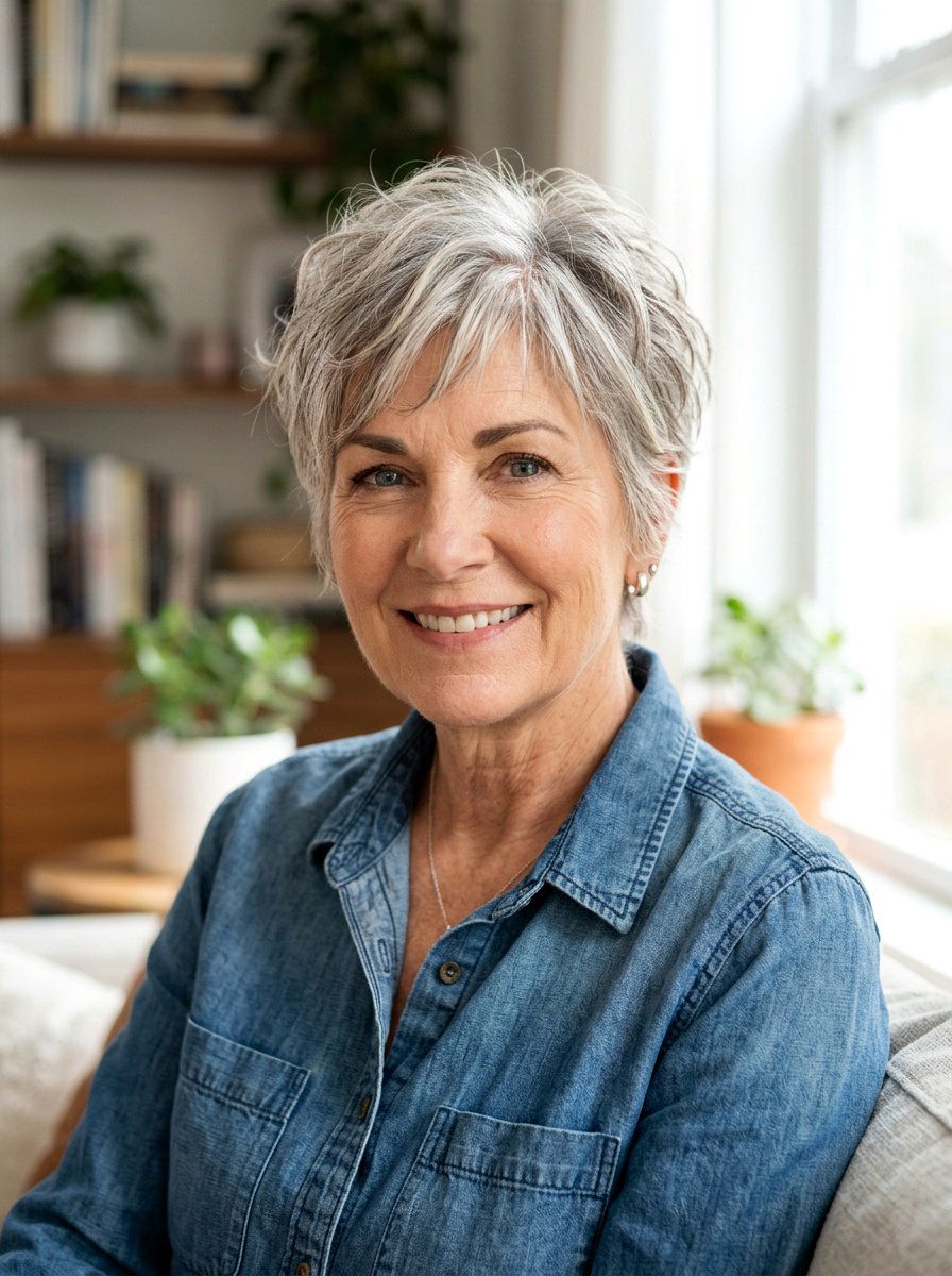 Choppy Pixie Cut Style - 20 soft cropped pixie for mature women - 20 soft cropped pixie for mature women