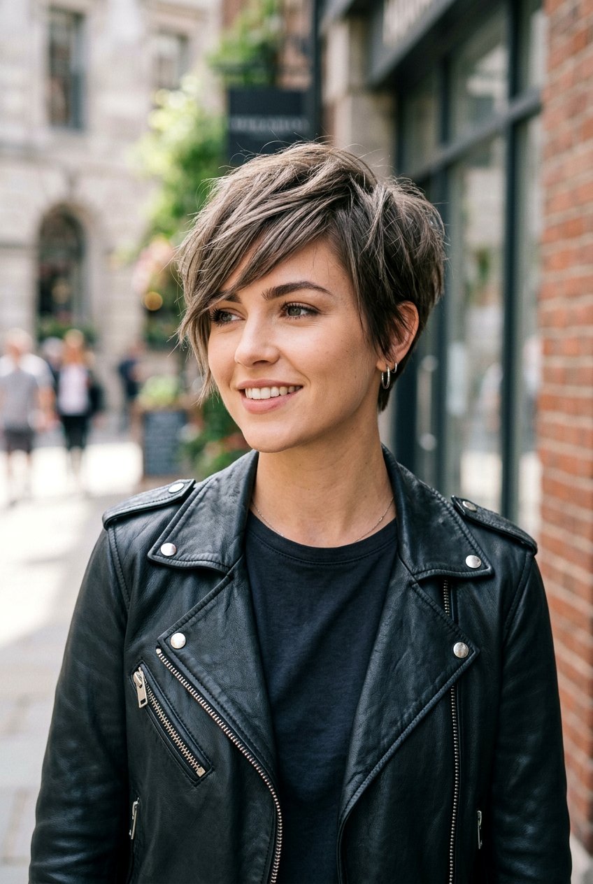 Choppy Pixie Cut With Fringe - 20 haircut for thinning crown women - 20 haircut for thinning crown women