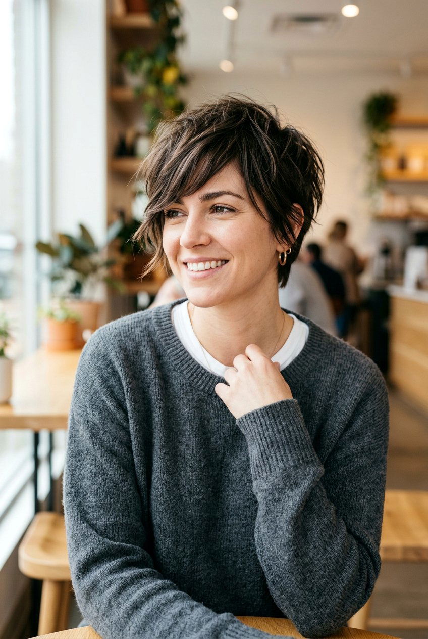 Choppy Pixie Cut With Long Fringe - 20 pixie cut with long fringe - 20 pixie cut with long fringe