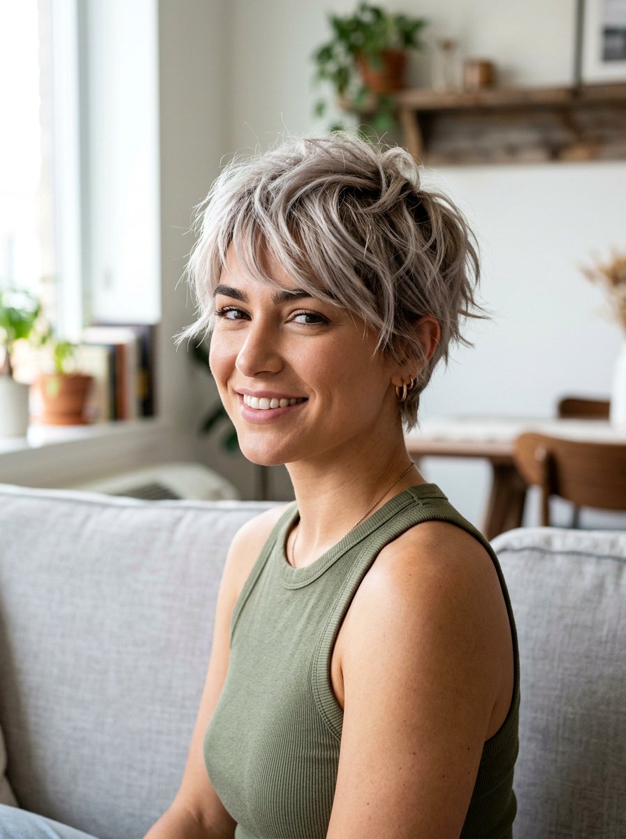 Choppy Pixie Silver Beige Blend - 20 silver beige blend for mature women - 20 silver beige blend for mature women