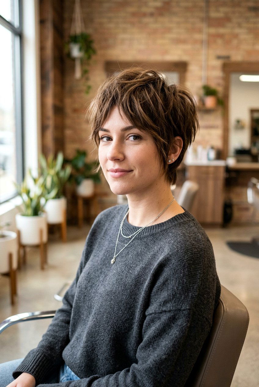 Choppy Pixie With Stacked Back - 20 pixie with stacked back - 20 pixie with stacked back