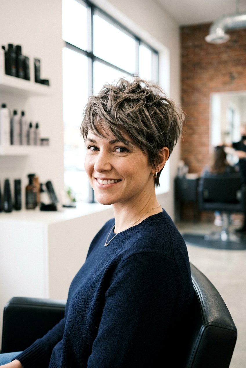 Choppy Pixie with Volume - 20 hairstyles for square faces - 20 hairstyles for square faces