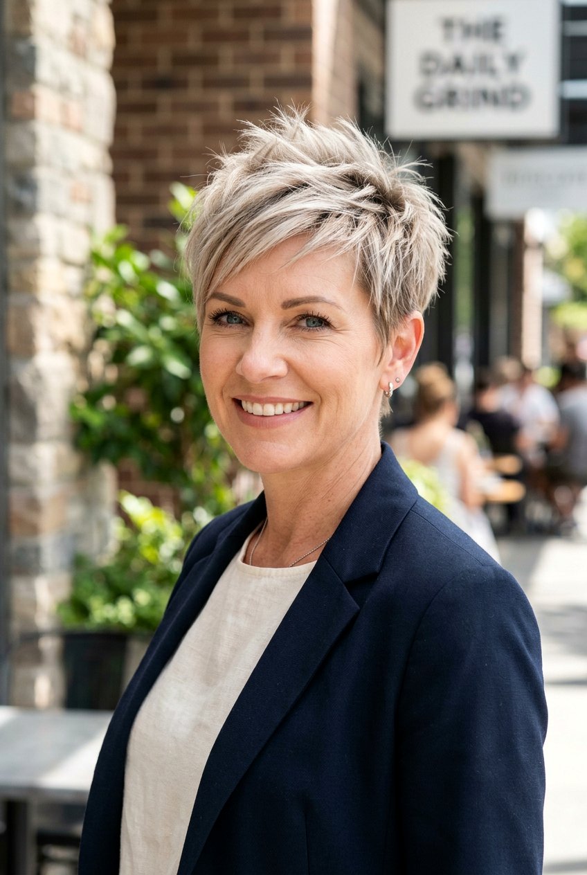 Choppy Pixie - 20 best haircuts for women over 40 - 20 best haircuts for women over 40