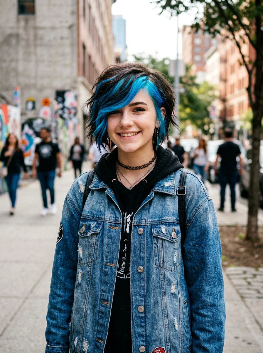 Choppy Scene Bob - 20 scene haircut for teenage girls - 20 scene haircut for teenage girls