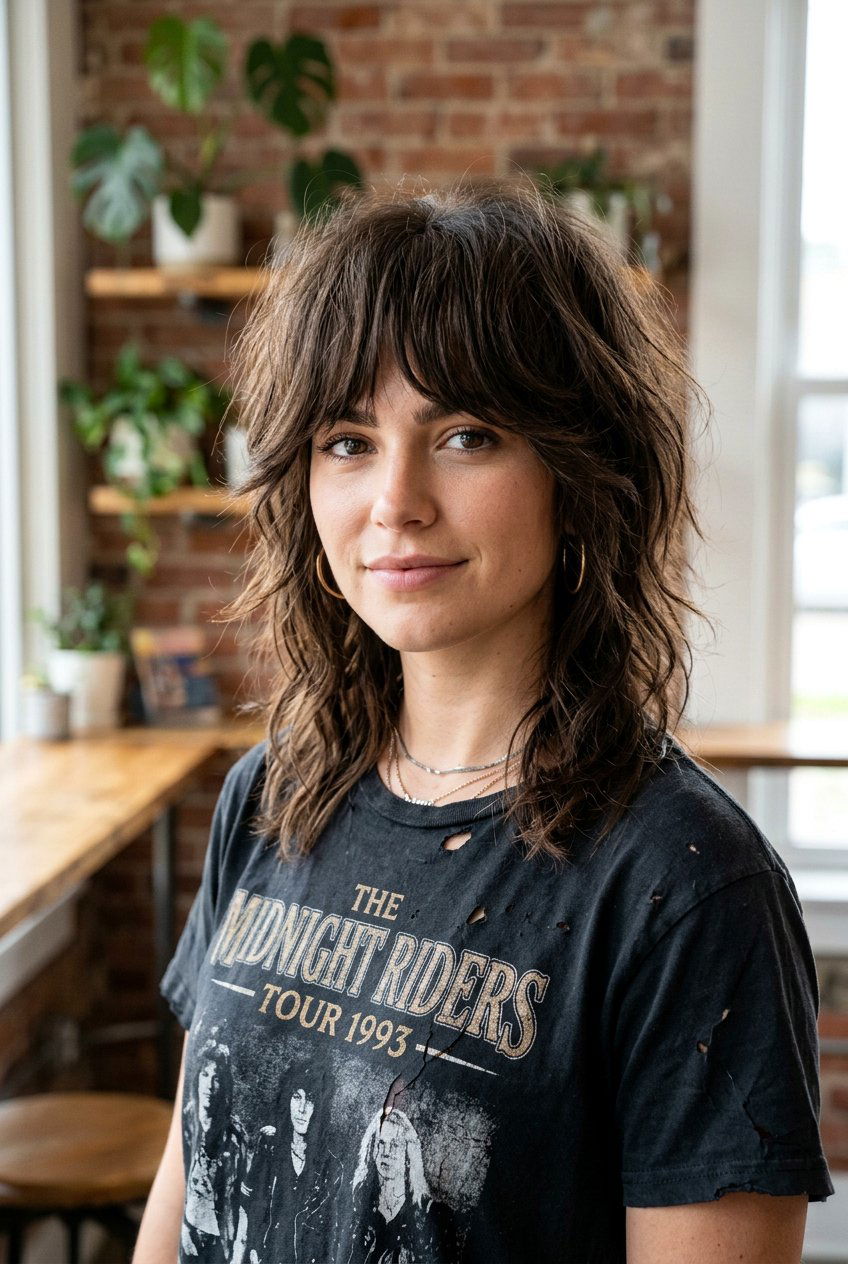 Choppy Shag With Heavy Fringe - 20 shag haircut with curtain fringe - 20 shag haircut with curtain fringe