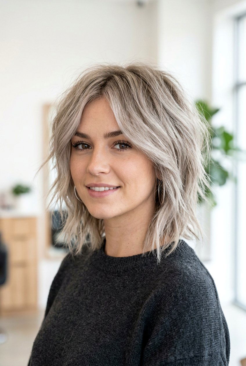 Choppy Shoulder Length Haircut - 20 shoulder length haircuts - 20 shoulder length haircuts