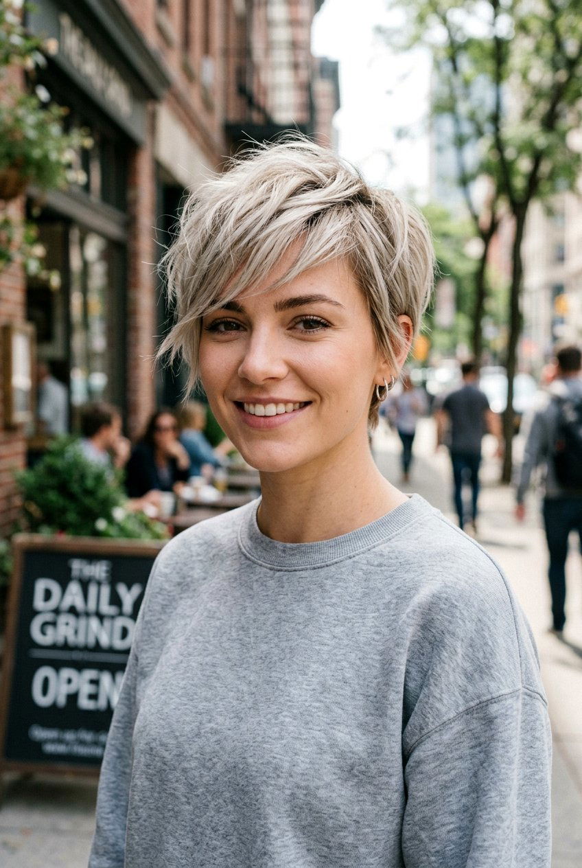 Choppy Side Bangs - 20 side bangs for older women - 20 side bangs for older women