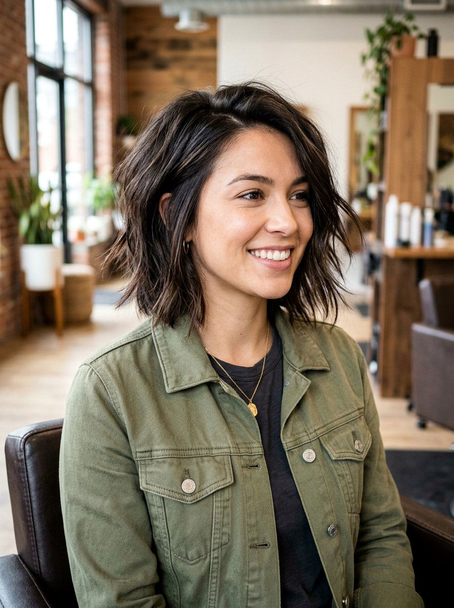 Choppy Silk Press Bob - 20 silk press bob hairstyle - 20 silk press bob hairstyle