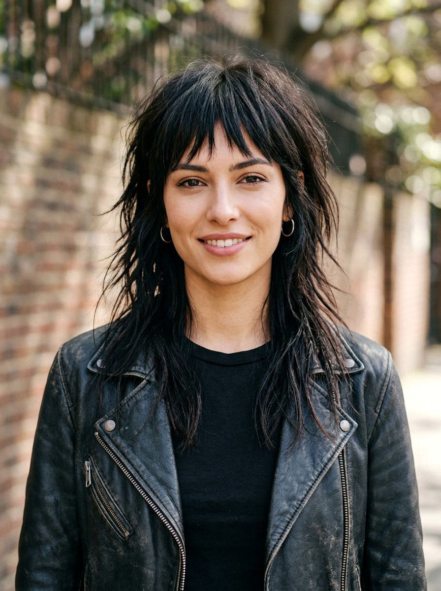 choppy straight wolf cut for thin hair