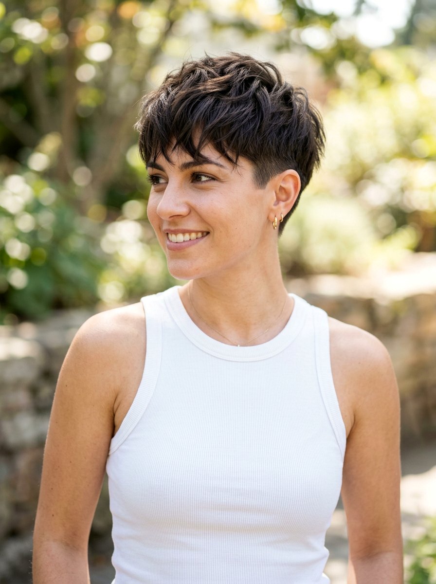 Choppy Textured Crop - 20 short haircut with choppy layers - 20 short haircut with choppy layers