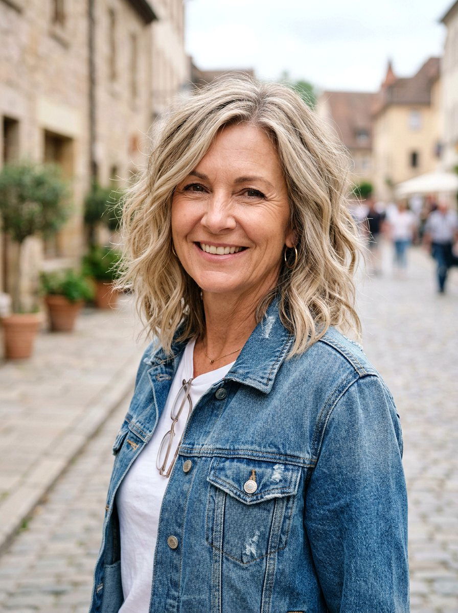 Choppy Wavy Lob - 20 soft wavy bob for women over 50 - 20 soft wavy bob for women over 50